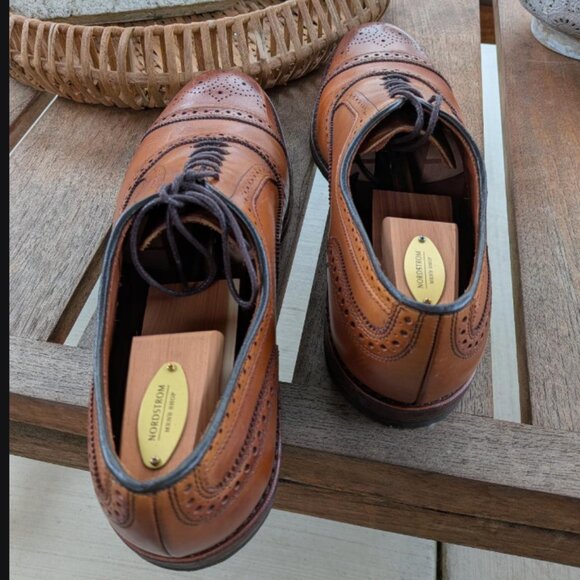 Allen Edmonds Strand Cap-toe Oxford Dress Shoe Men\'s 12 3E Walnut Brown Leather